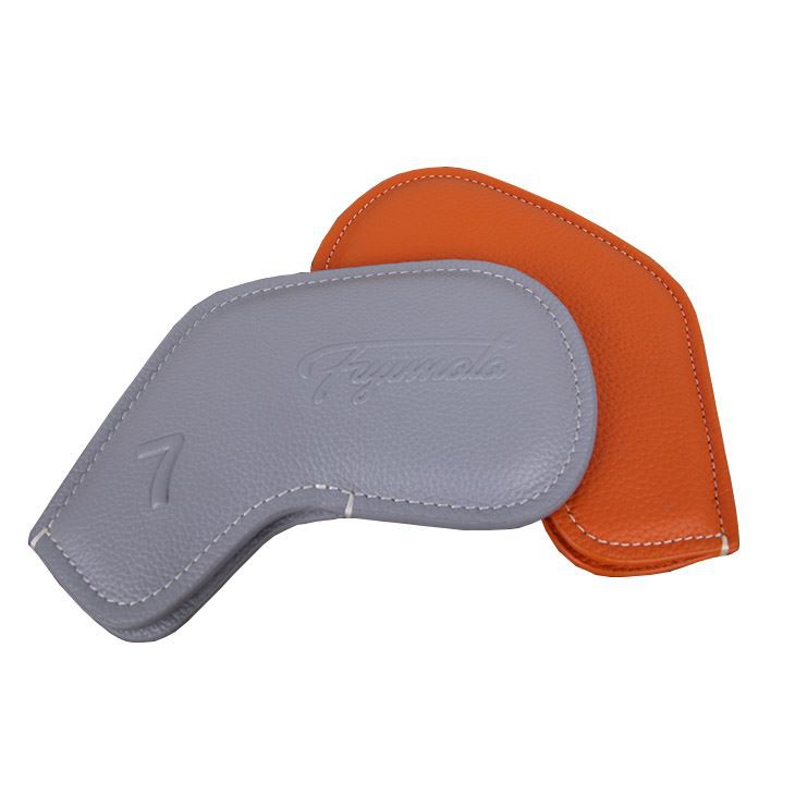 Leather golf iron head covers Leather golf iron head covers